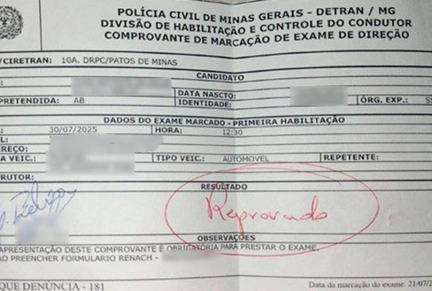 homem-preso-apos-chamar-examinadores-de-vagabundos-e-diabos-em-exame-de-direcao-em-mg