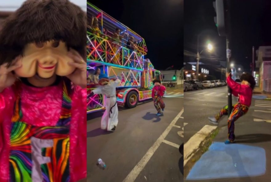 prefeito-de-passos-se-fantasia-de-fofao-e-danca-no-trenzinho-da-alegria-para-interagir-com-moradores